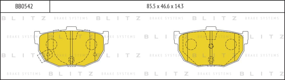 BLITZ BB0542 Колодки тормозные дисковые задние