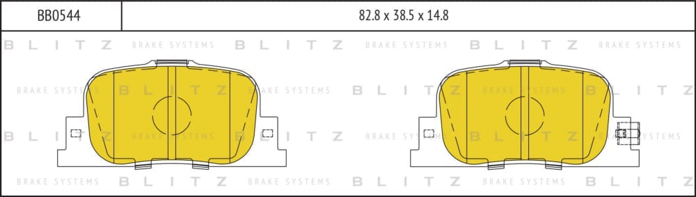 BLITZ BB0544 Колодки тормозные дисковые задние
