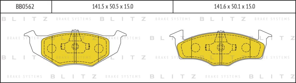 BLITZ BB0562 Колодки тормозные дисковые передние