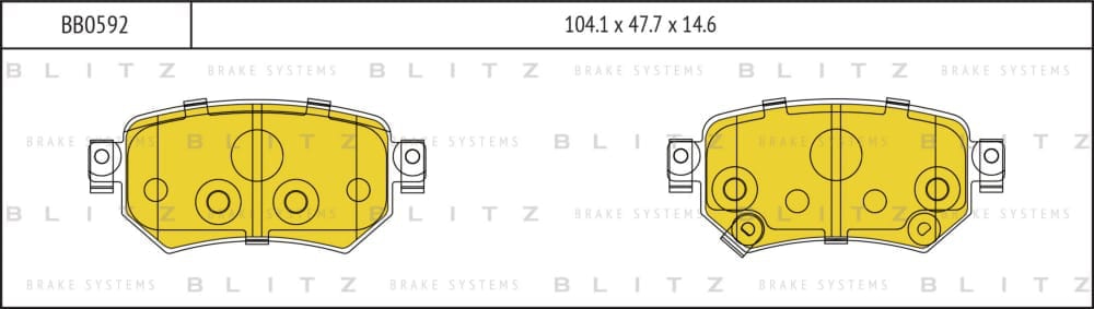 BLITZ BB0592 Колодки тормозные дисковые задние