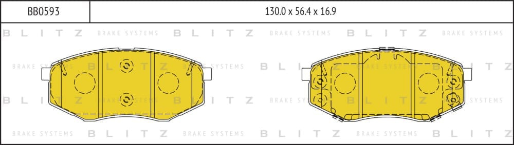 BLITZ BB0593 Колодки тормозные дисковые передние