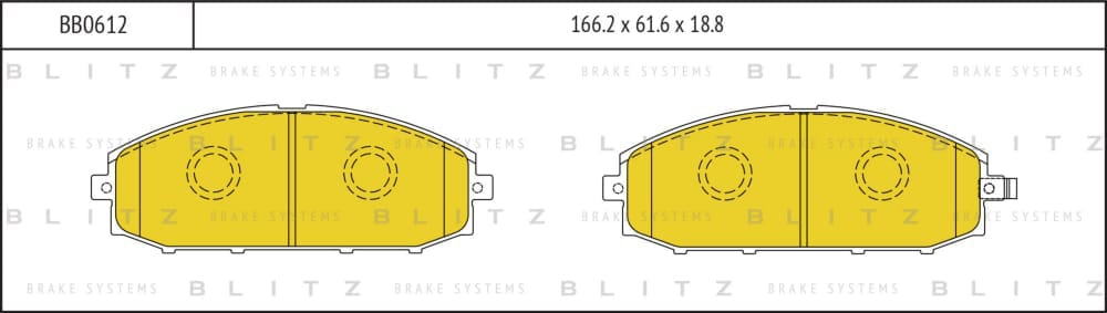 BLITZ BB0612 Колодки тормозные дисковые передние