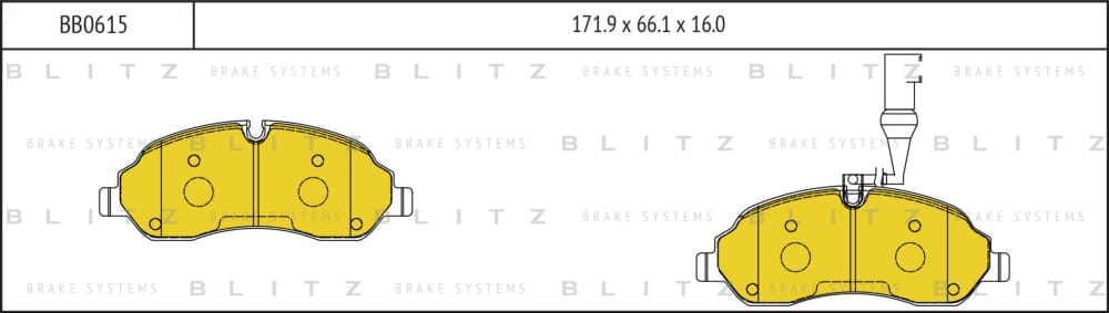 BLITZ BB0615 Колодки тормозные дисковые передние