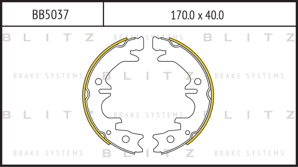 BLITZ BB5037 Колодки тормозные барабанные | зад |