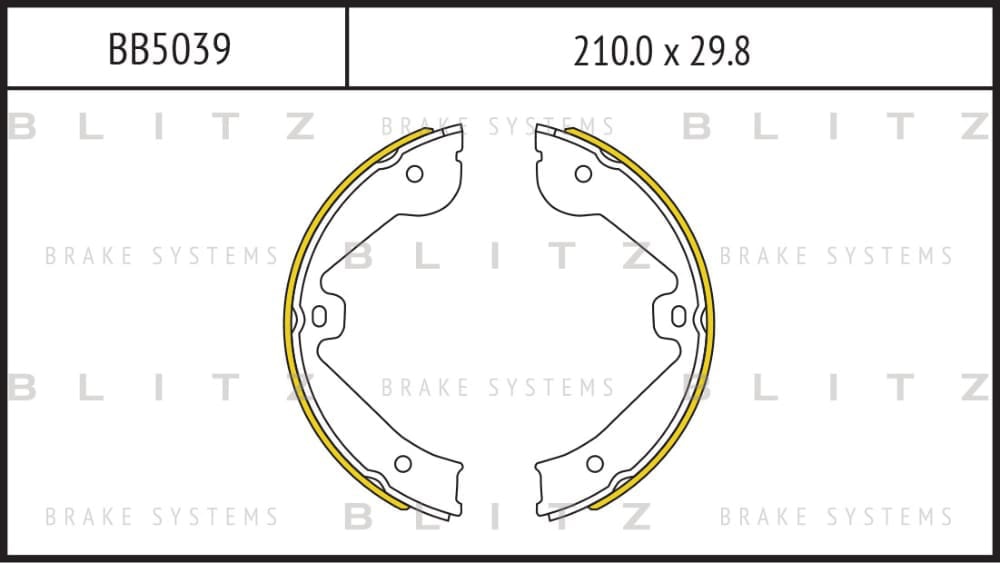 BLITZ BB5039 Колодки тормозные барабанные
