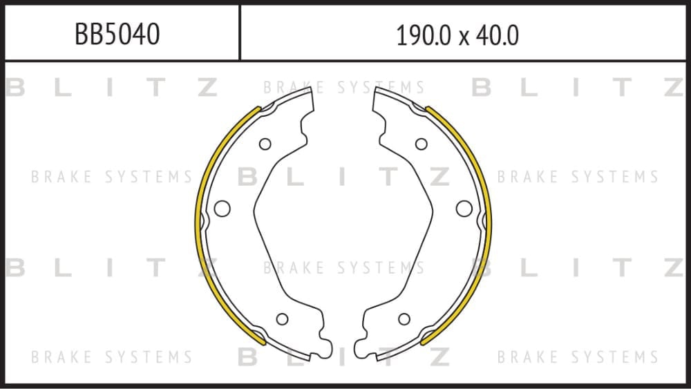 BLITZ BB5040 Колодки тормозные барабанные