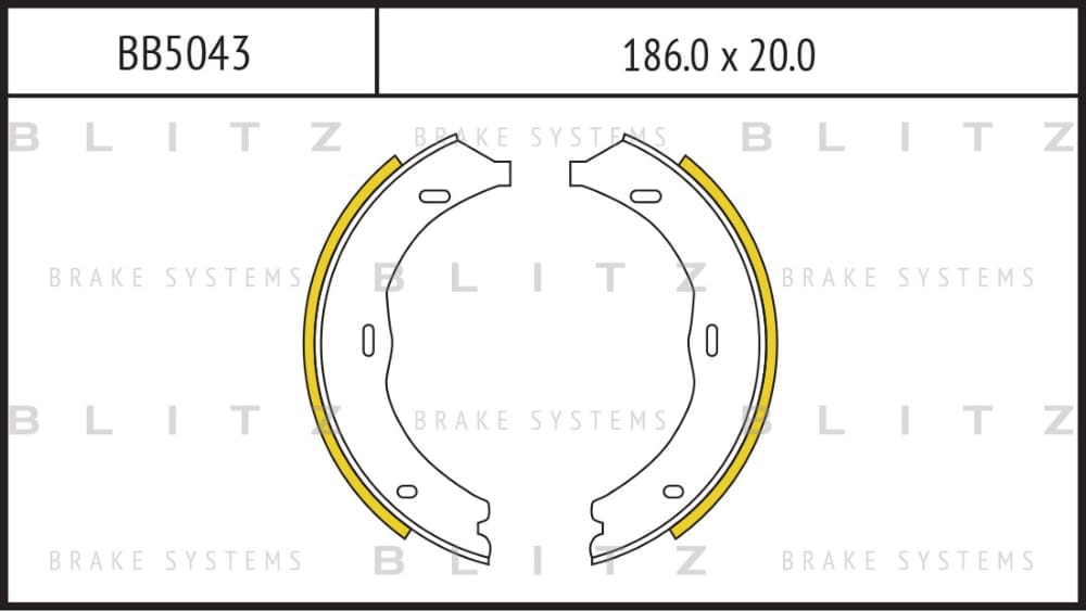 BLITZ BB5043 Колодки тормозные барабанные