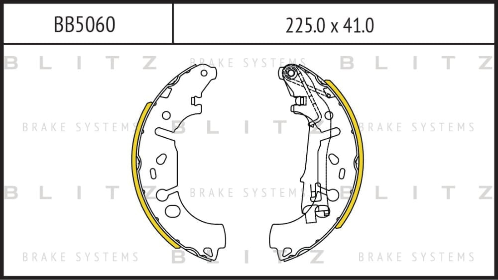 BLITZ BB5060 Колодки тормозные барабанные