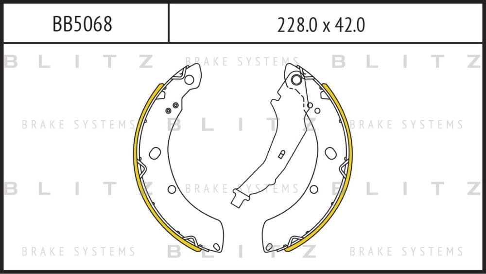 BLITZ BB5068 Колодки тормозные барабанные