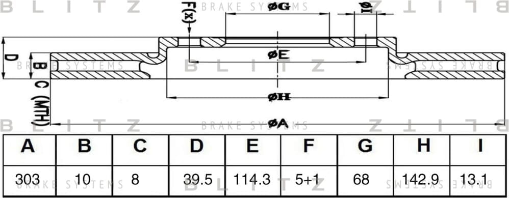 BLITZ BS0476 Диск тормозной задний