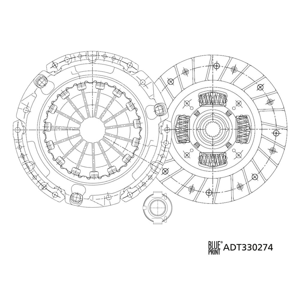 BLUE-PRINT ADT330274 Комплект сцепления [212 mm]