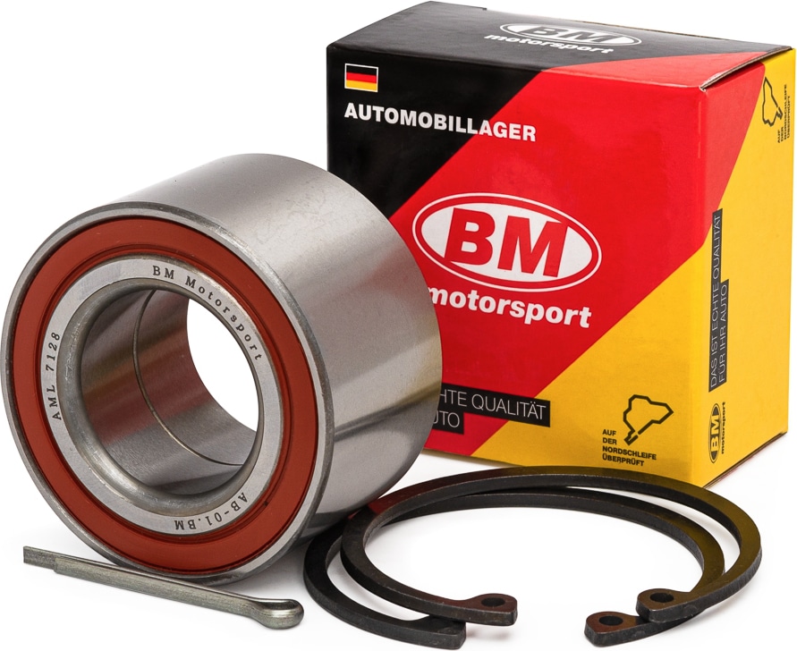 BM-MOTORSPORT AML7128 Подшипник ступицы передней, 8V, 2 стопорных кольца, шплинт