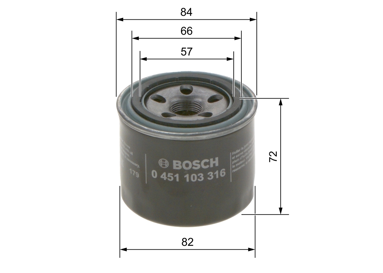 BOSCH 0451103316 Масляный фильтр p3316