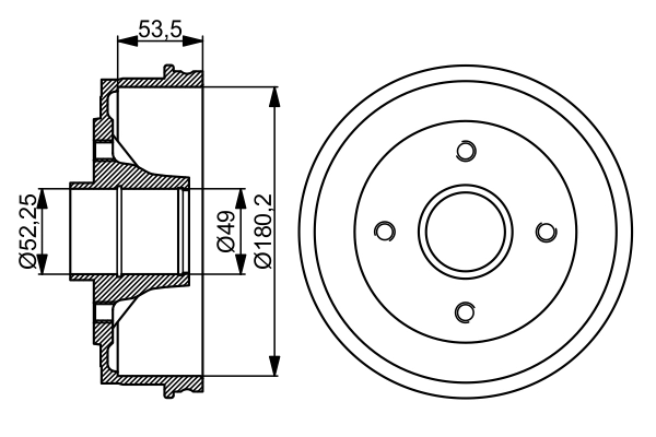 BOSCH 0986477061 Барабан тормозной