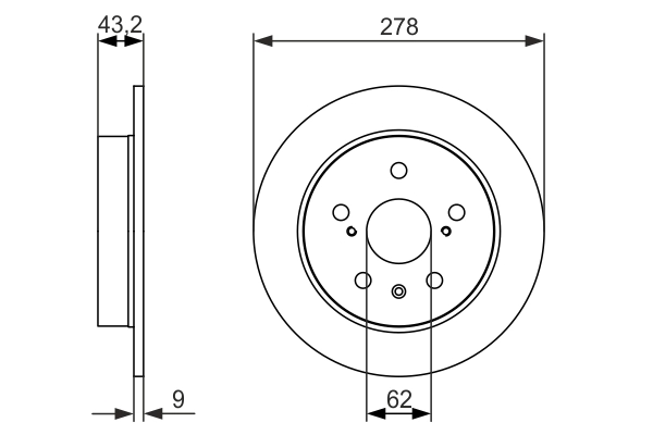 BOSCH 0986479047 Диск тормозной