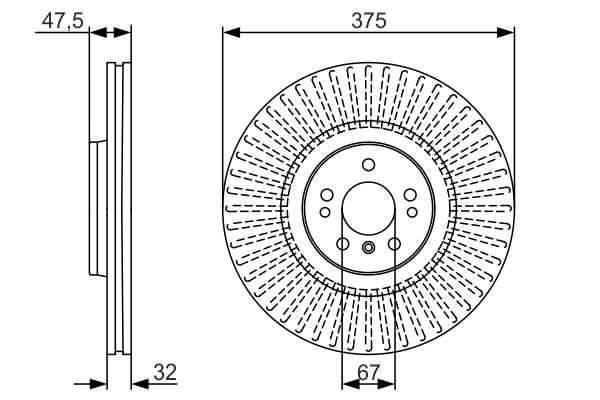 BOSCH 0986479A26 Диск тормозной