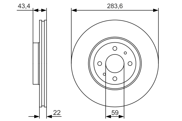BOSCH 0986479S01 Диск тормозной