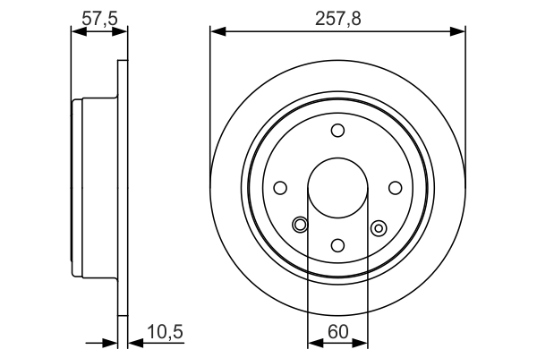 BOSCH 0986479S08 Диск тормозной