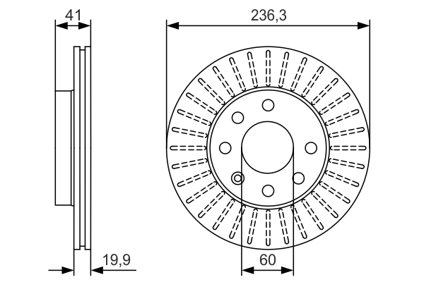BOSCH 0986479S98 Диск тормозной