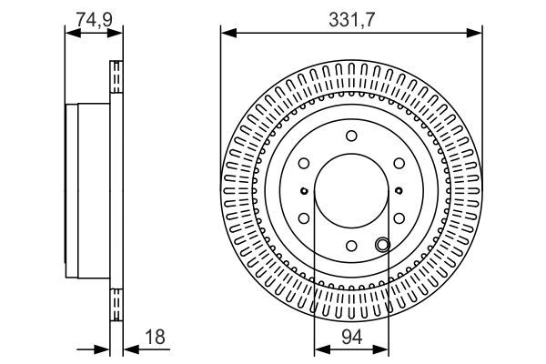 BOSCH 0986479T90 Диск тормозной