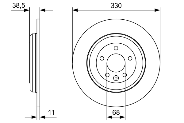 BOSCH 0986479W01 Диск тормозной