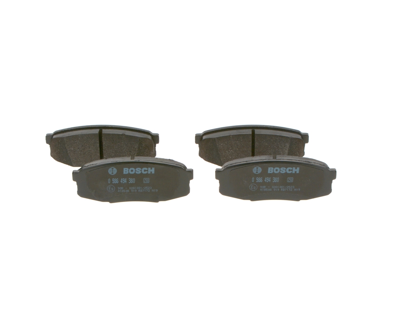 BOSCH 0986494380 Колодки тормозные TOYOTA LAND CRUISER J200 4.5D/4.7 07-/LEXUS LX570 08- задние