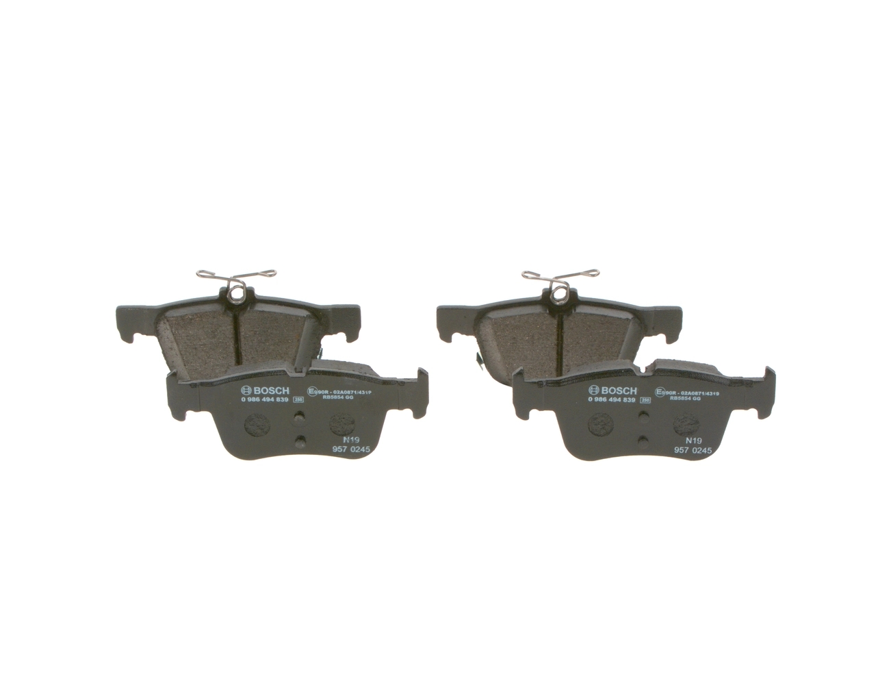 BOSCH 0986494839 Колодки тормозные FORD KUGA/MONDEO/GALAXY/S-MAX 14- задние
