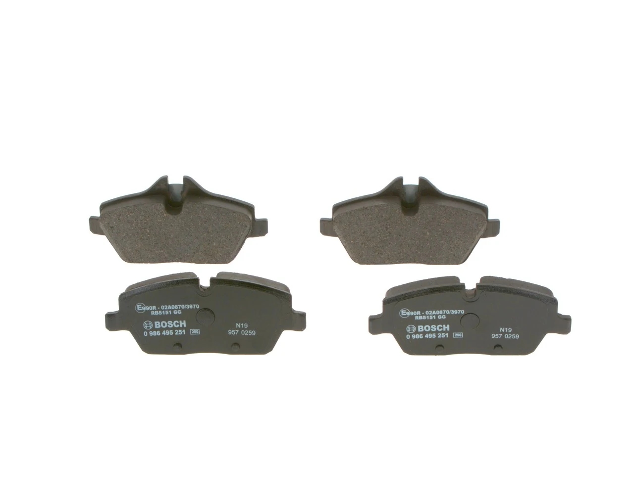 BOSCH 0986495251 Колодки торм.пер.