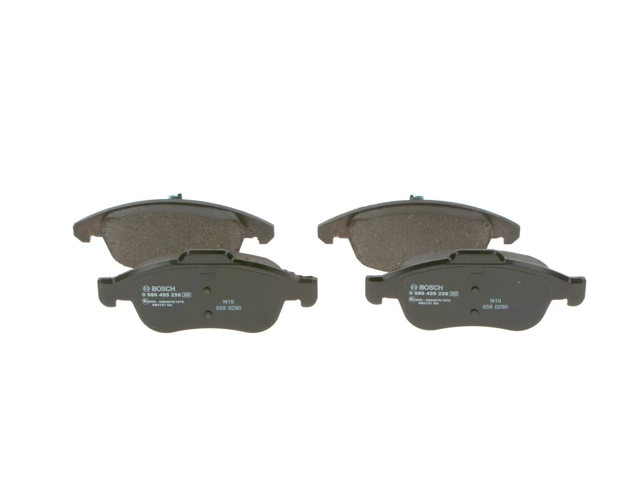 BOSCH 0986495258 Колодки тормозные дисковые