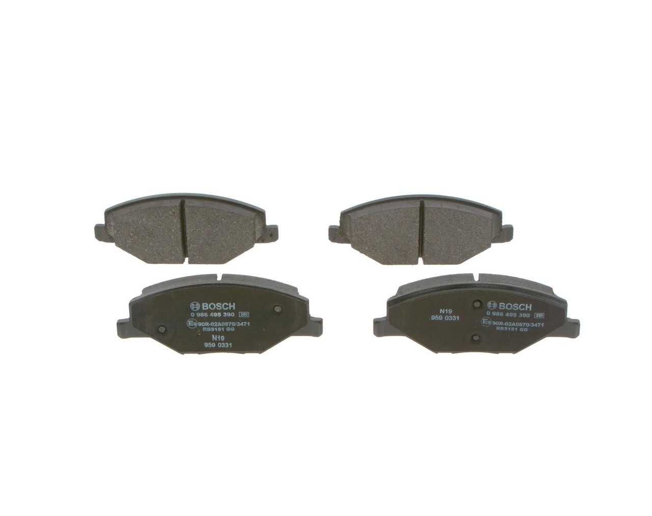 BOSCH 0986495390 Колодки тормозные дисковые перед