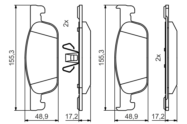 BOSCH 0986495424 Колодки тормозные дисковые перед