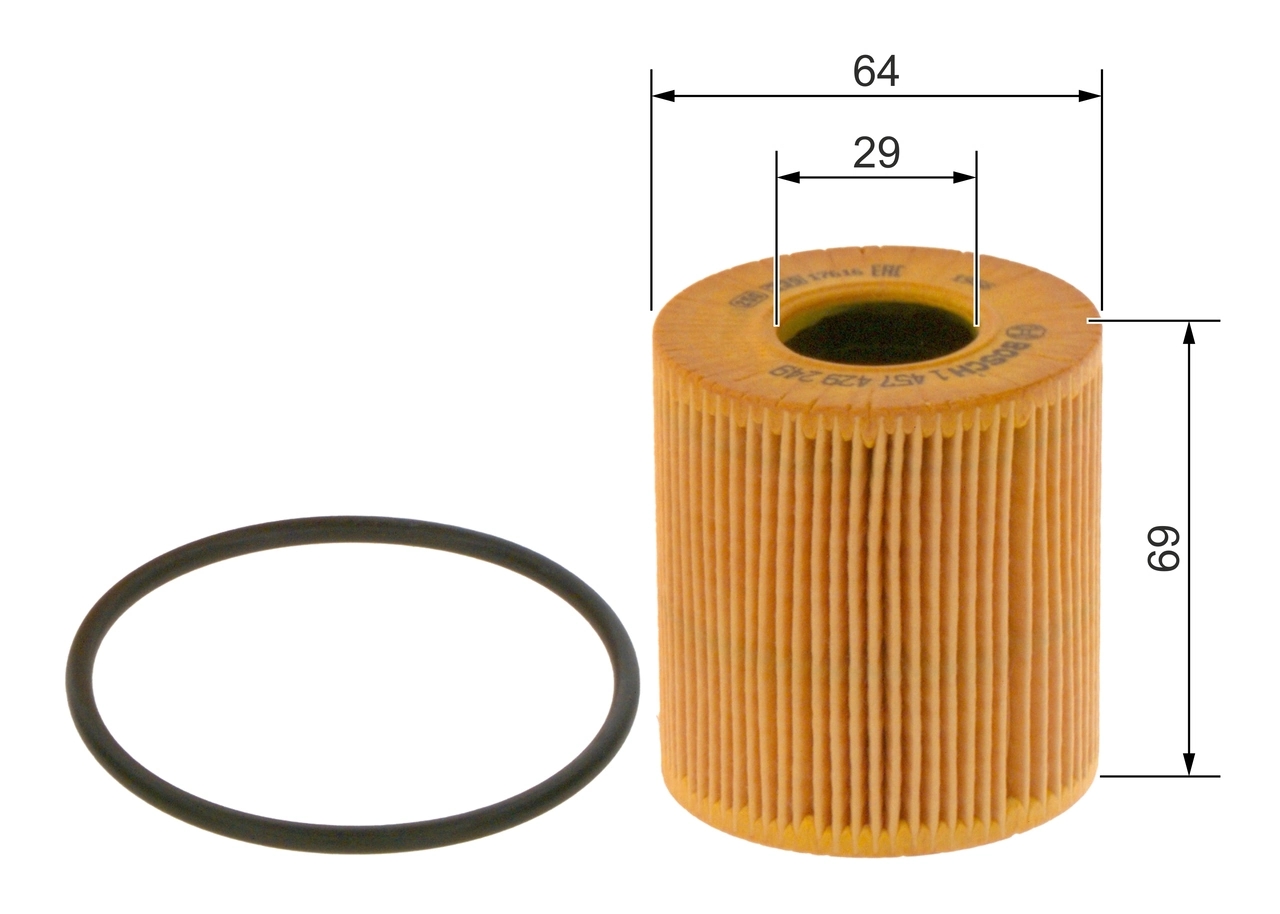 BOSCH 1457429249 Фильтр масляный FORD FOCUS/MONDEO/TRANSIT 2.0D-3.2D/PEUGEOT 206-407 1.1-2.0