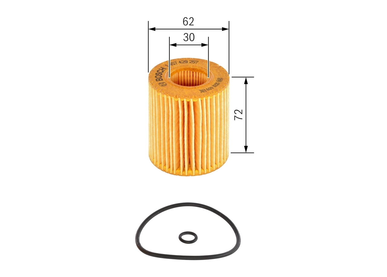 BOSCH 1457429257 Фильтр масляный FORD: GALAXY 06-, MONDEO III 00-07, MONDEO III седан 00-07, MONDEO III универсал 00-07, MONDEO IV 07-, MONDEO IV Turnier 07-, MONDEO IV седан 07-