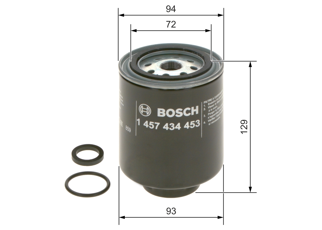BOSCH 1457434453 Фильтр топливный ASIA MOTORS: ROCSTA 89-   DAIHATSU: ROCKY Hard Top 84-93, ROCKY Soft Top 85-93, WILDCAT/ROCKY 85-87, WILDCAT/ROCKY 85-87   HYUNDAI: GALLOPER I 91