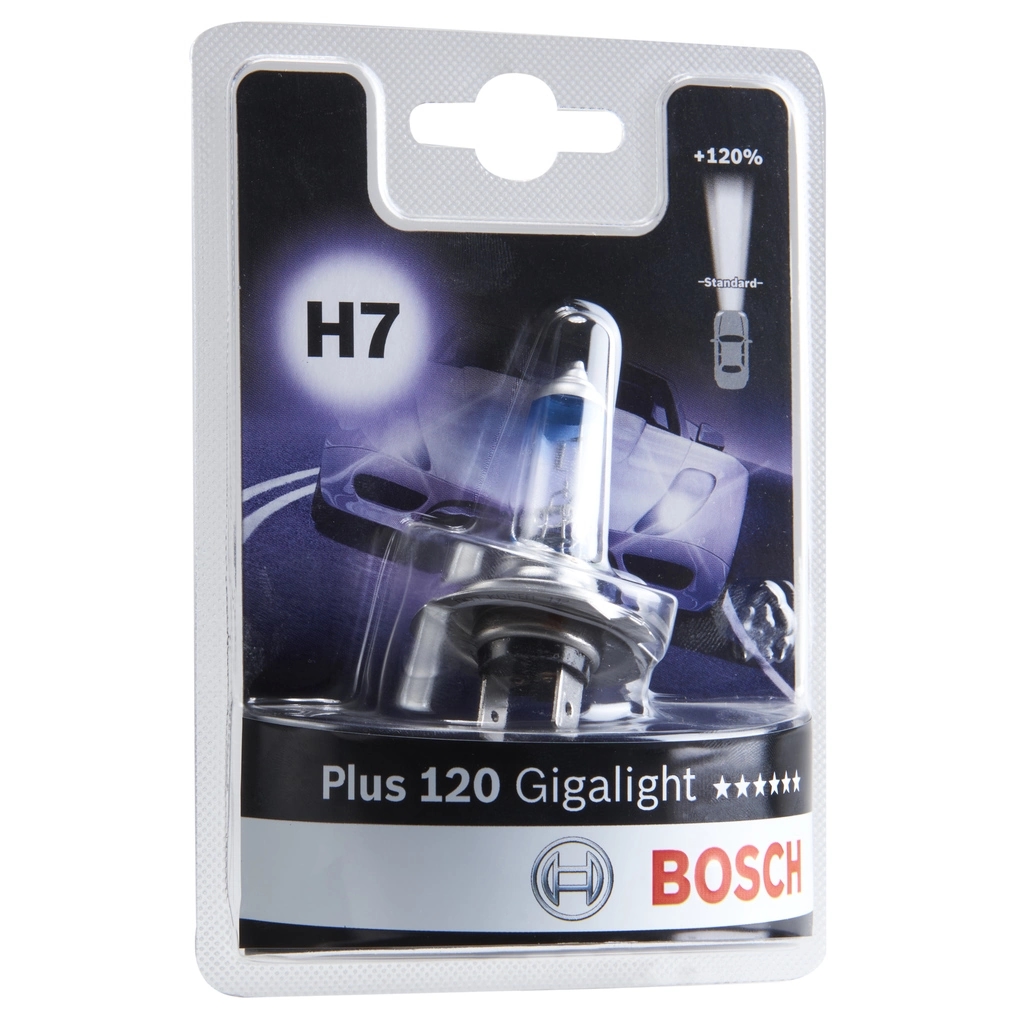 BOSCH 1987301110 Лампа галогеновая головного света H7 PX26d Giga Light Plus 120 12V 55W Блистер 1шт
