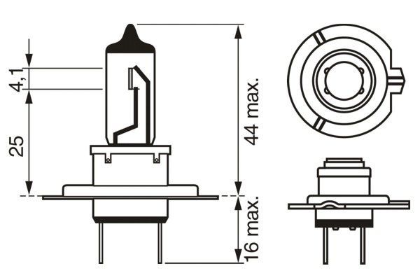 BOSCH 1987301426 Лампа галогеновая головного света H7 PX26d 12V 55W Pure light блистер 2шт