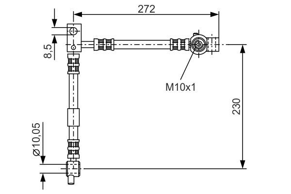 BOSCH 1987476361 Шланг торм. пер. 230мм