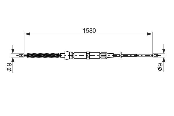 BOSCH 1987477806 Трос стояночного тормоза