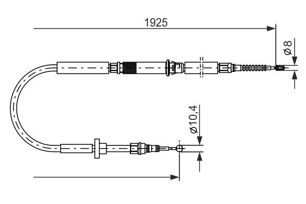 BOSCH 1987477959 Трос ручного тормоза