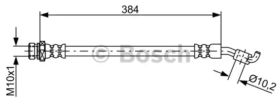 BOSCH 1987481884 Шланг тормозной задний левый