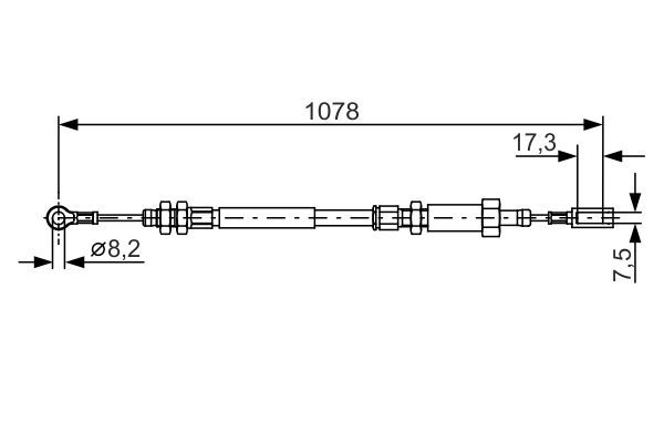 BOSCH 1987482002 Трос тормозной
