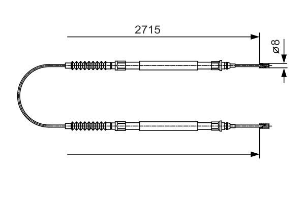 BOSCH 1987482003 Трос стояночного тормоза