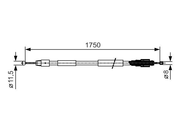 BOSCH 1987482018 Трос ручного тормоза