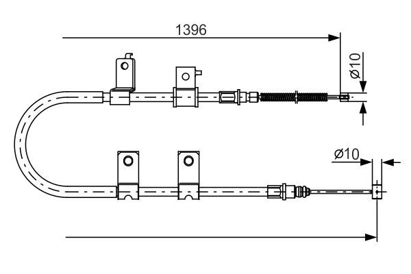 BOSCH 1987482083 Трос ручного тормоза