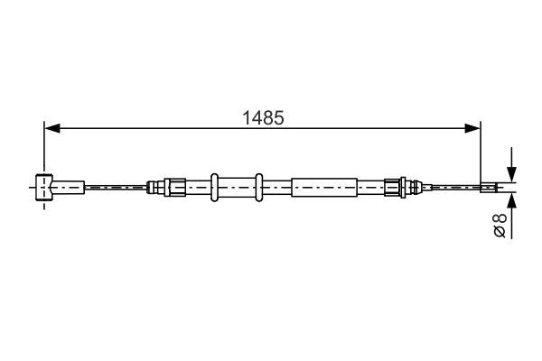 BOSCH 1987482214 Трос ручного тормоза