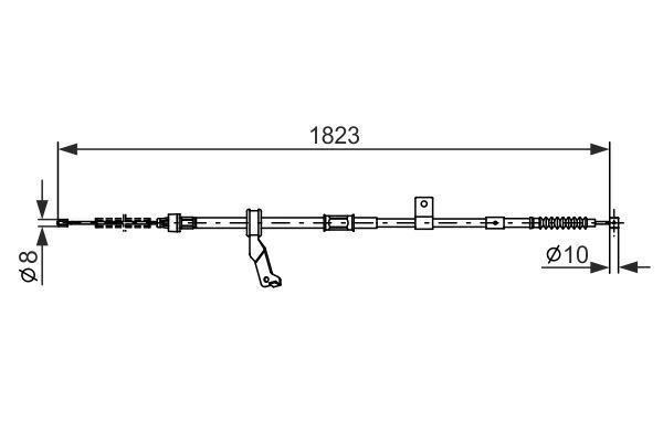 BOSCH 1987482297 Трос стояночного тормоза