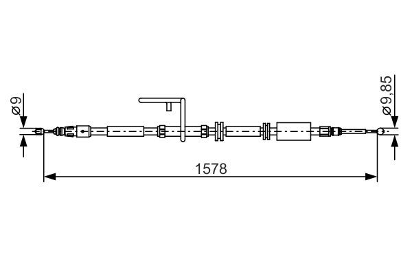BOSCH 1987482314 ТРОС ТОРМОЗНОЙ ЛЕВЫЙ