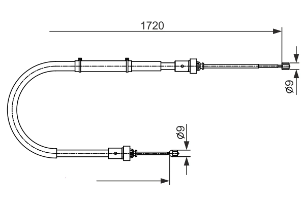 BOSCH 1987482411 Трос тормозной