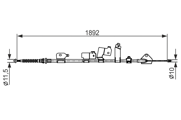 BOSCH 1987482439 Трос ручного тормоза