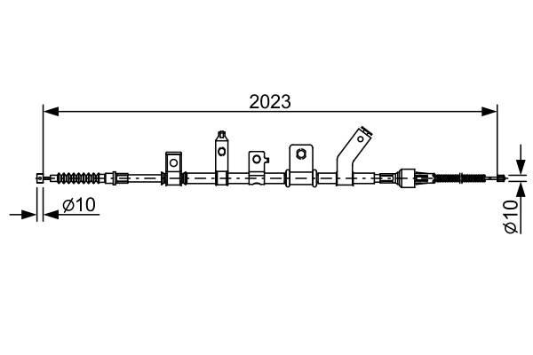 BOSCH 1987482515 Трос, стояночная тормозная система